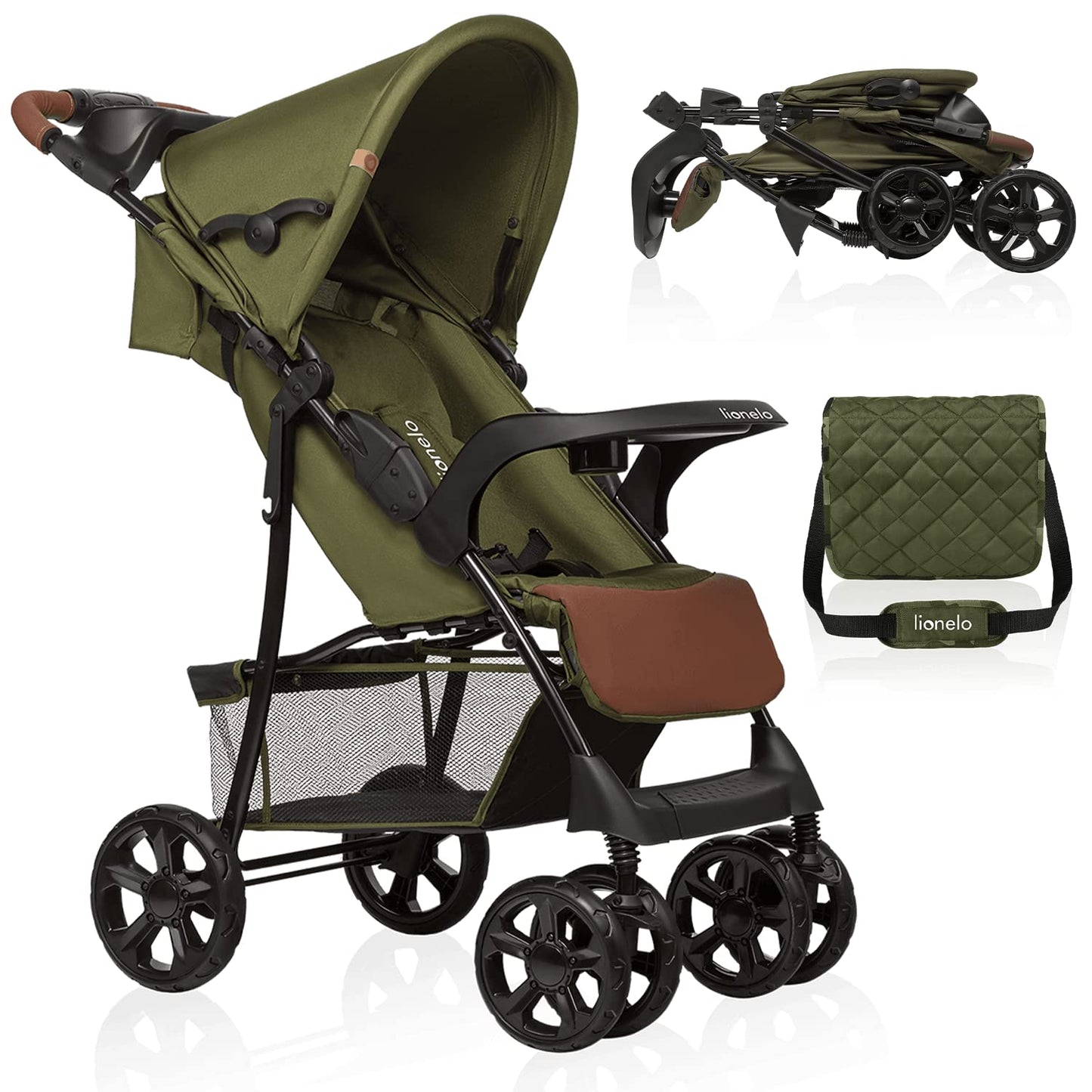 Lionelo Emma Plus Kinderwagen bis 15 kg, Buggy faltbar