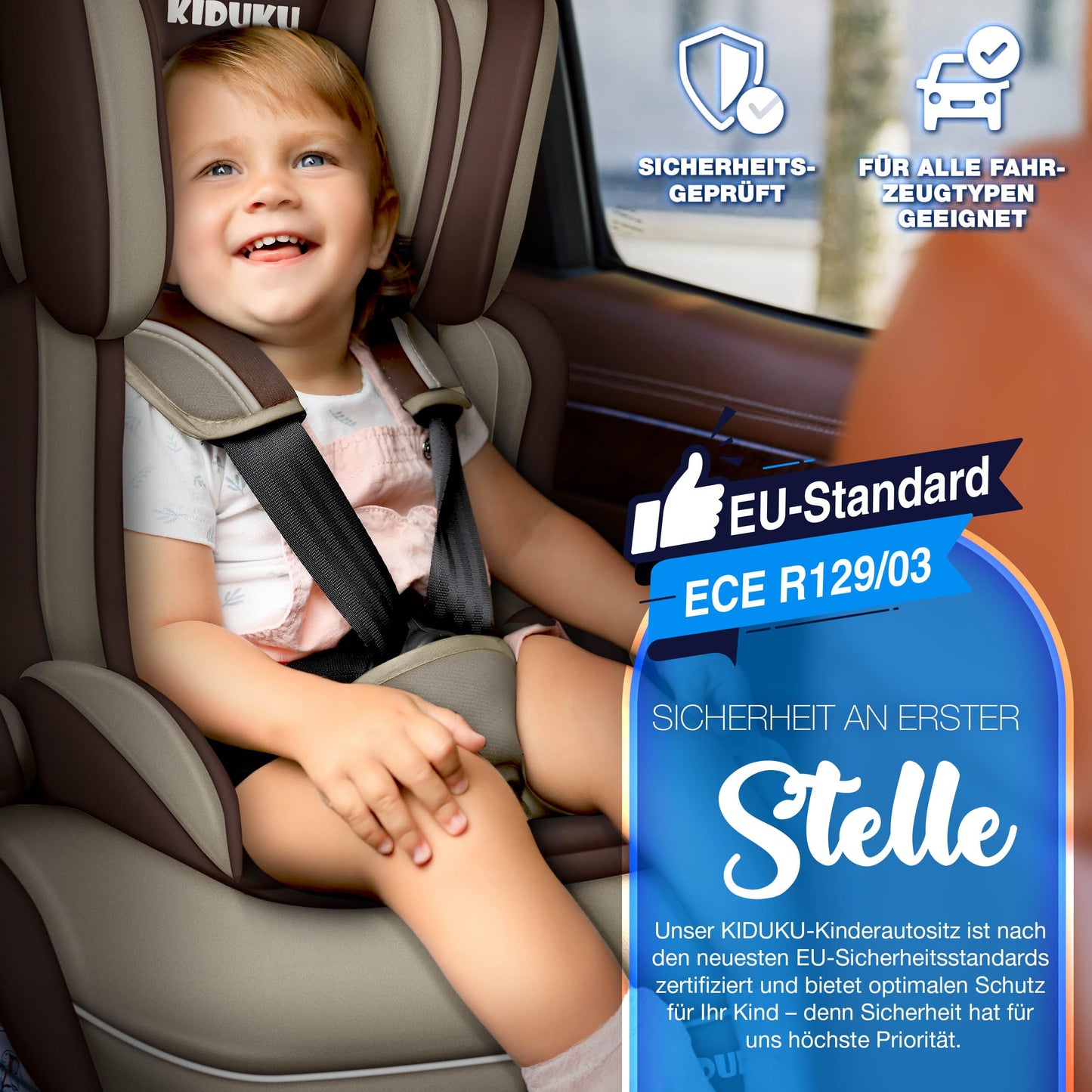 Kindersitz 9-36 kg, Autositz 1-12 Jahre Gruppe 1/2/3