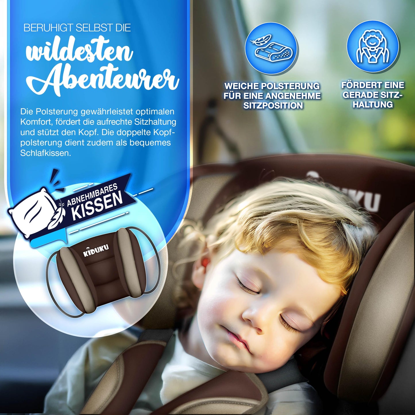 Kindersitz 9-36 kg, Autositz 1-12 Jahre Gruppe 1/2/3
