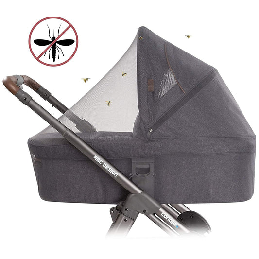 Zamboo Moskitonetz Kinderwagen Universal, reißfest waschbar Grau