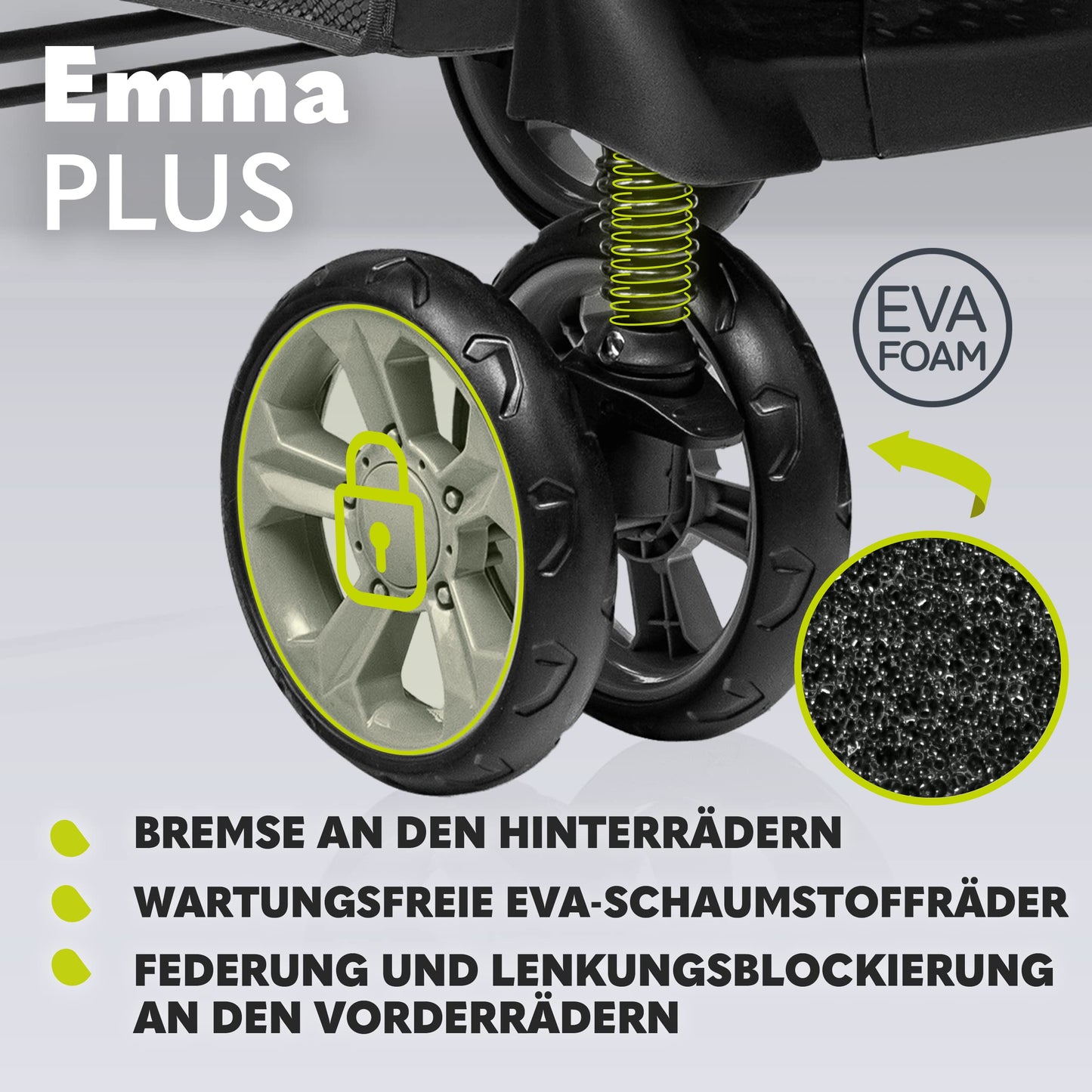 Lionelo Emma Plus Kinderwagen bis 15 kg, Buggy faltbar