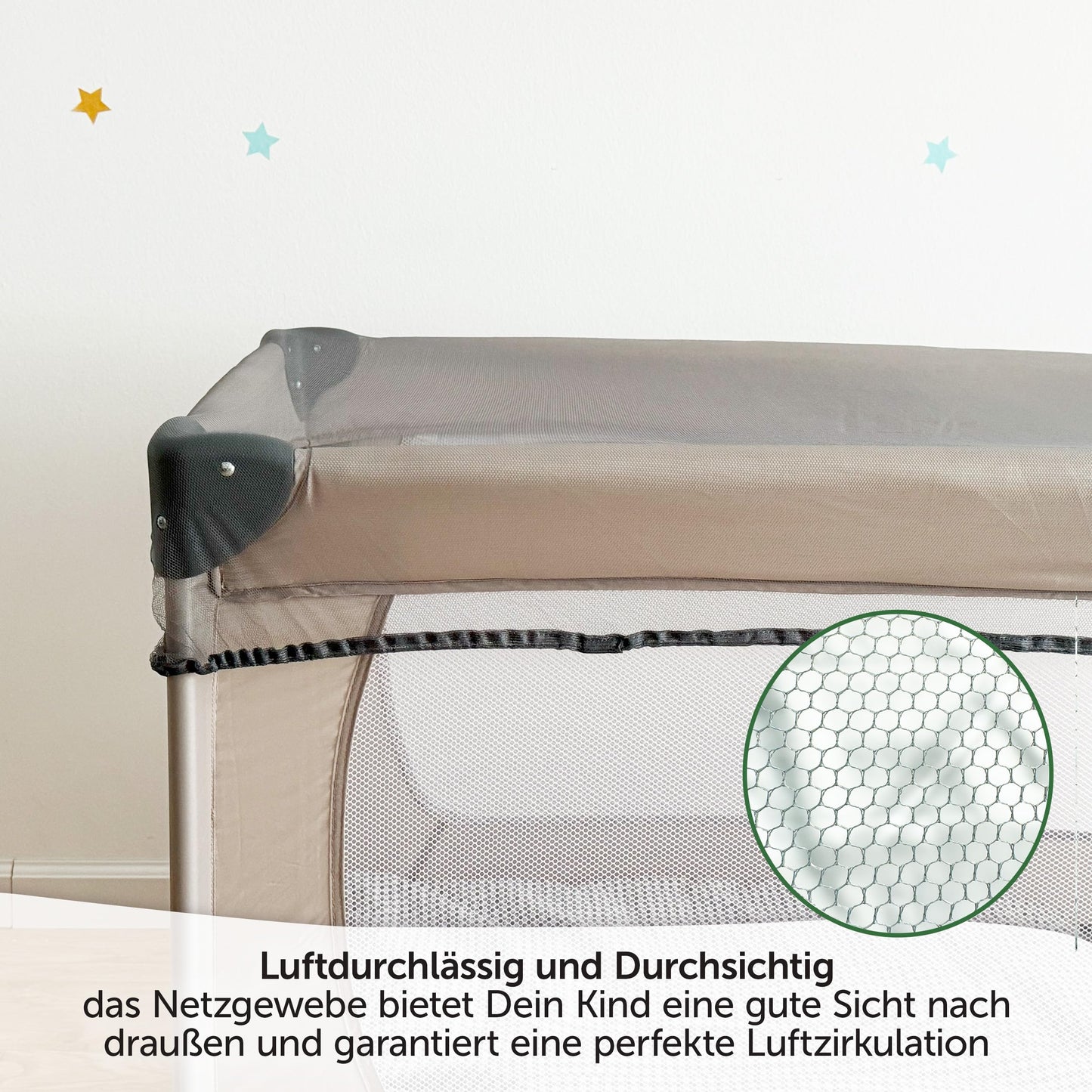 Zamboo Moskitonetz Babybett Universal, feinmaschig Grau