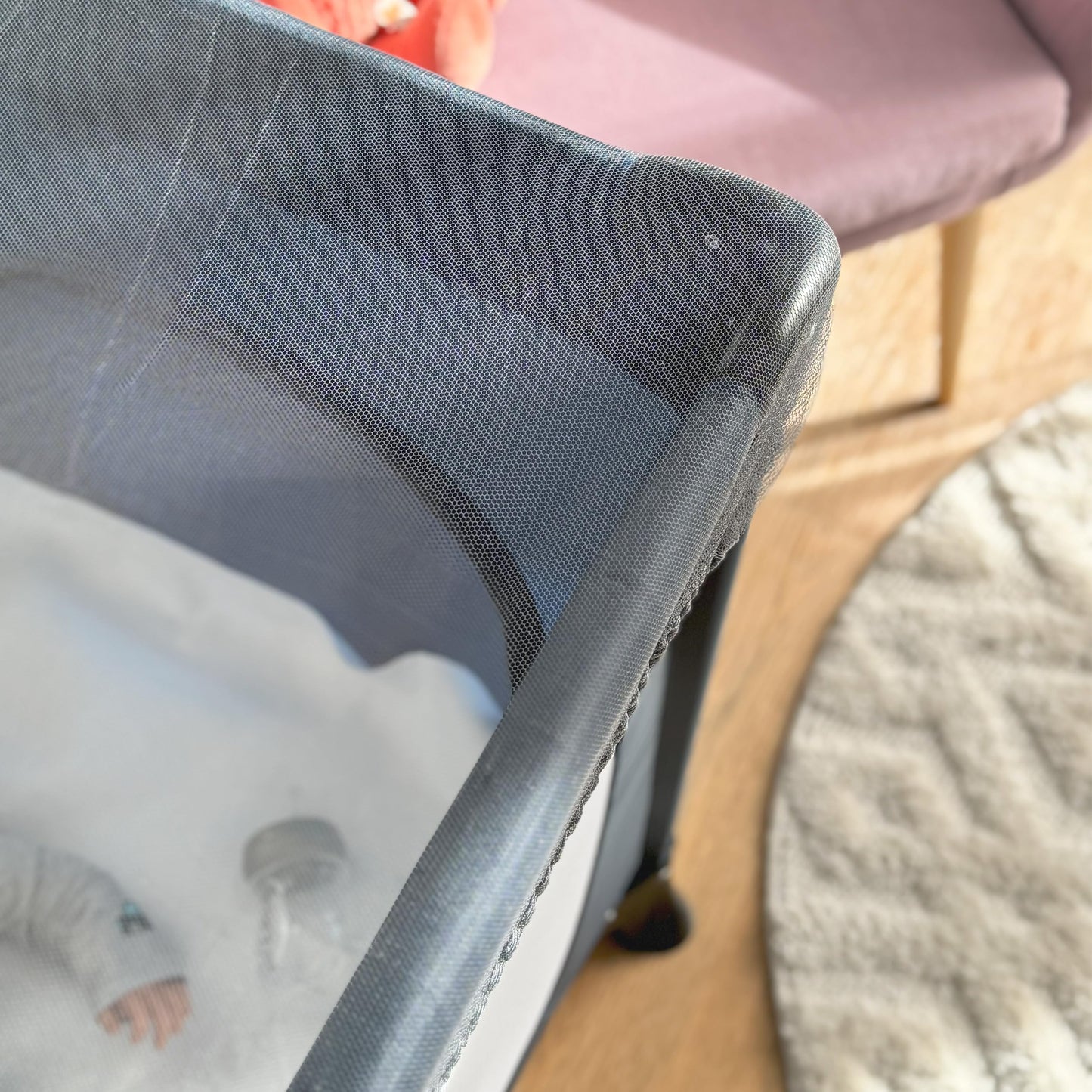 Zamboo Moskitonetz Babybett Universal, feinmaschig Grau
